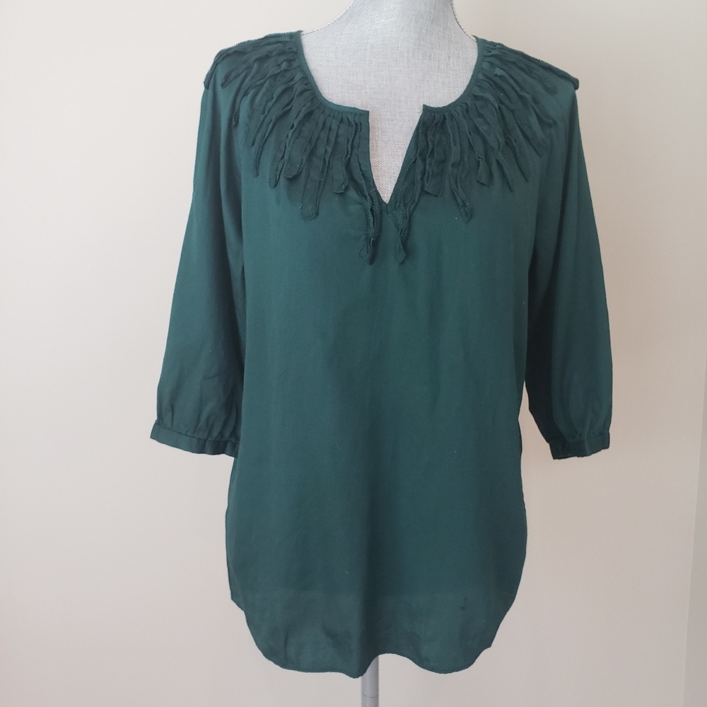 TALBOTS emerald green blouse